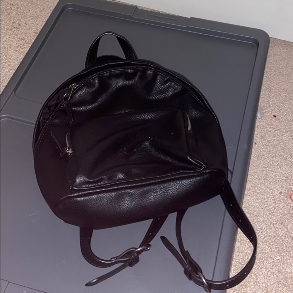 Black mini backpack